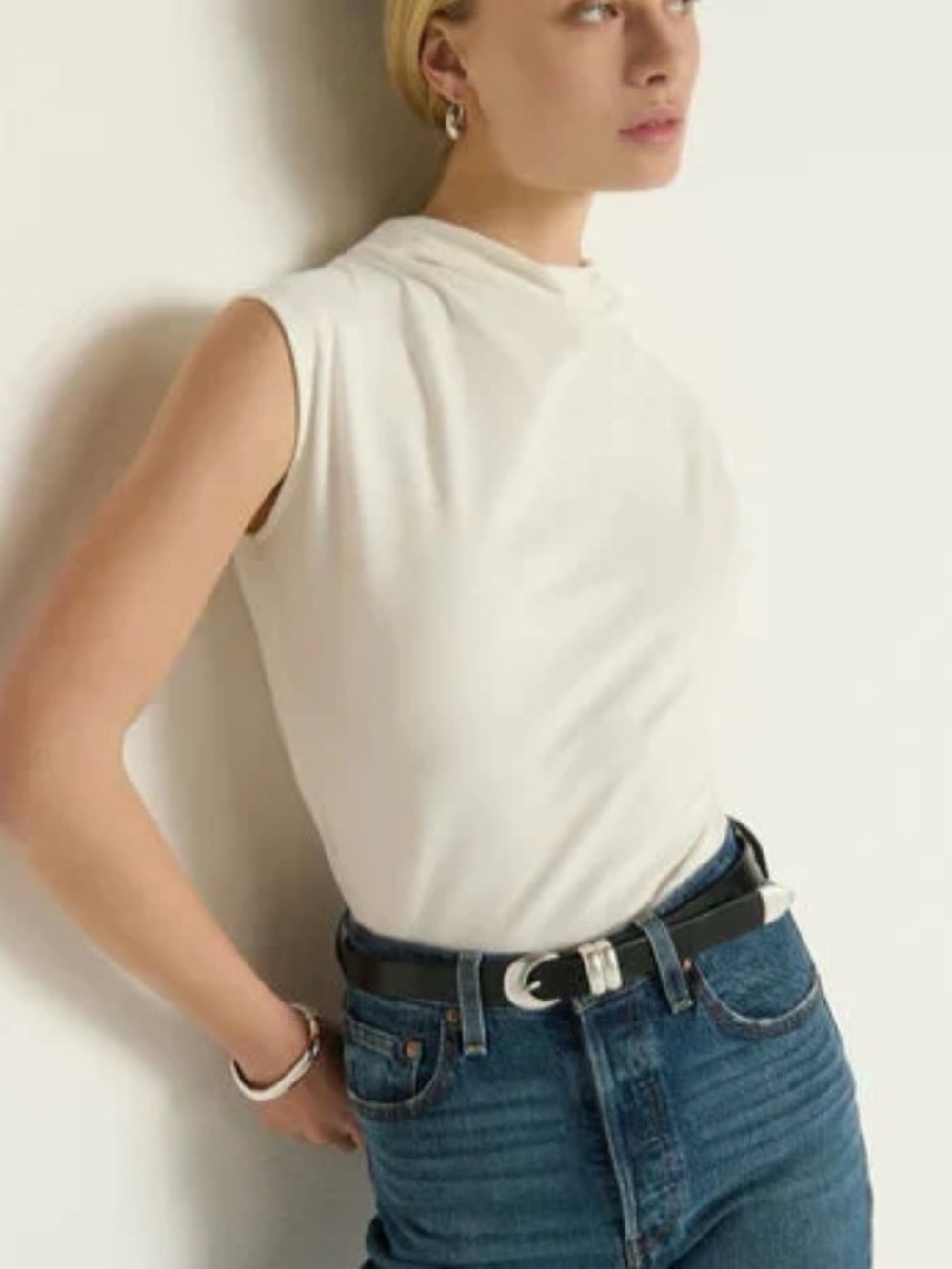 Nation mockneck blouse